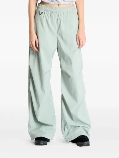 Nike Elastic-waist Wide-leg Trousers In Green