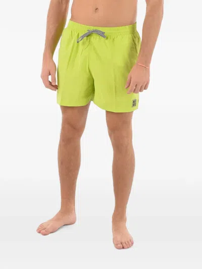 Nike Elasticated-waist Logo-patch Swim Shorts In Green
