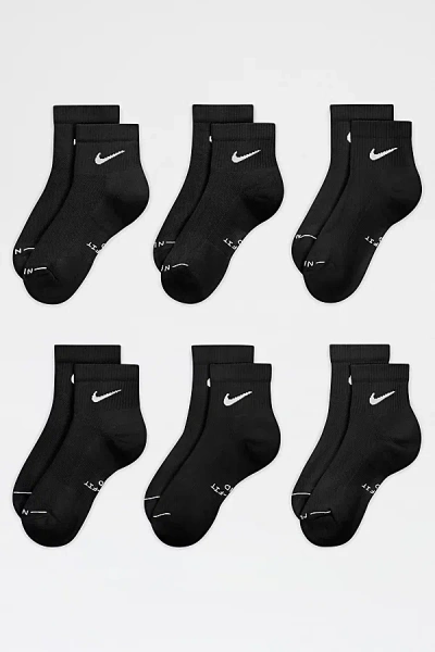 Nike Elevated Ankle Socks 6-pack In Black, Men's At Urban Outfitters