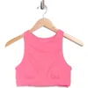 Nike Elevated Essential High Neck Bikini Top In Pink