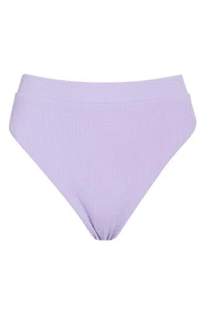 Nike Elevated Essential High Waist Bikini Bottoms In Purple