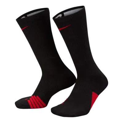 Nike Elite Basketball Crew Socks 'black Red'
