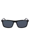 Nike Embar 56mm Polarized Square Sunglasses In Black