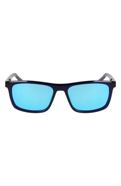 Nike Embar 56mm Polarized Square Sunglasses In Blue