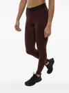 Nike Embossed-wing Leggings In Burgundy