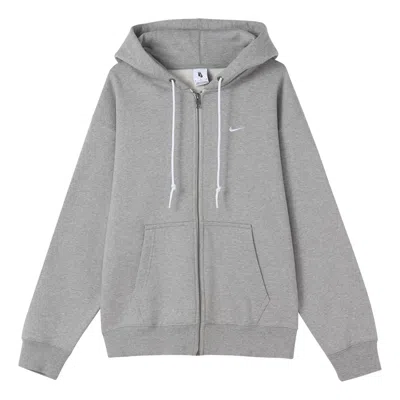 Nike Embroidered Logo Hooded Jacket 'grey' In Gray