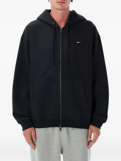 Nike Solo Hoodie Zip Complet Swoosh In Black