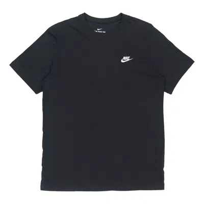 NIKE Nike Embroidered Logo Round Neck Short Sleeve Black