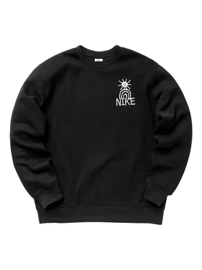 Nike Embroidered-logo Sweater In Black
