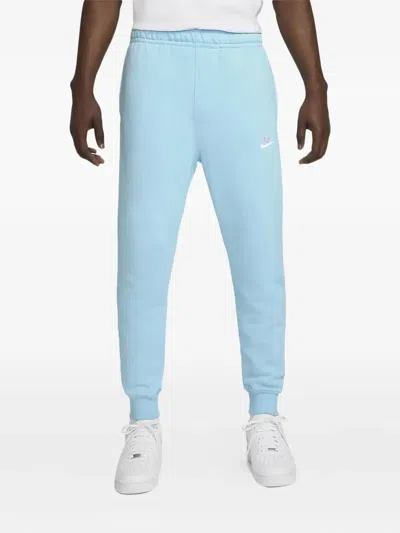 Nike Embroidered-logo Track Pants In Blue