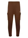 Nike Embroidered-logo Track Pants In Brown