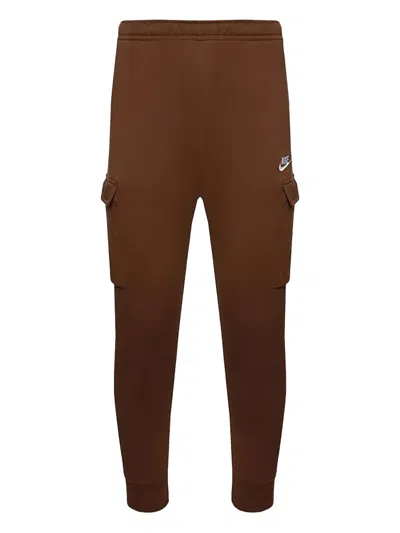 NIKE EMBROIDERED-LOGO TRACK PANTS