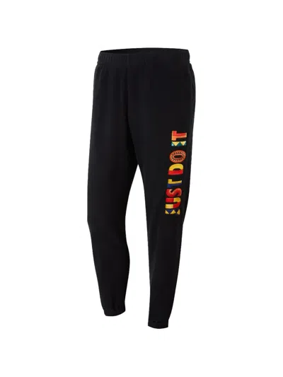Nike Embroidered Track Pants In Black