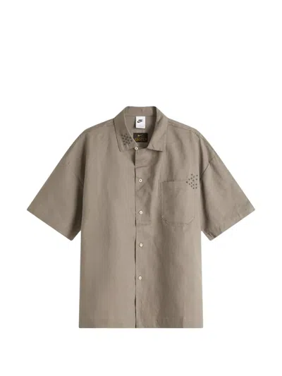 Nike Embroidery Short-sleeve Shirt In Brown