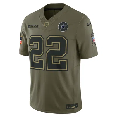 Nike Emmitt Smith Dallas Cowboys Salute To Service Retired  Men's Dri-fit Nfl Limited Jersey In Green