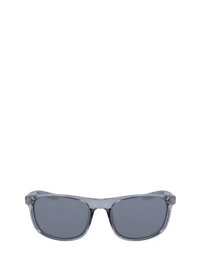 Nike Endure Rectangle Frame Sunglasses In Silver