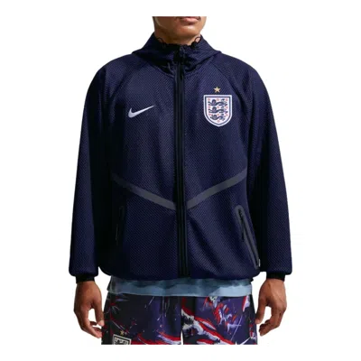 Nike England Dri-fit Soccer Anthem Jacket 'obsidian' In Blue
