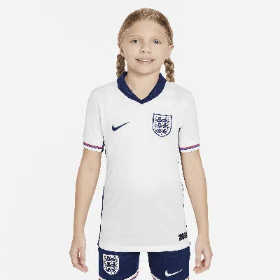 Nike England (men's Team) 2024/25 Stadium Home Big Kids'  Dri-fit Soccer Replica Jersey In White