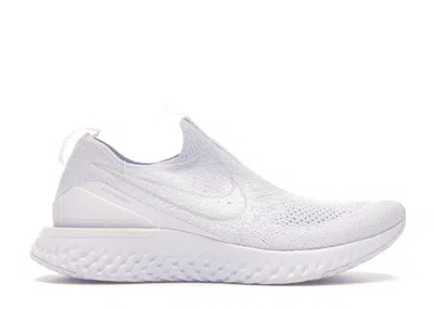 Pre-owned Nike Epic Phantom React Flyknit (women's) Sneakers In White/pure Platinum
