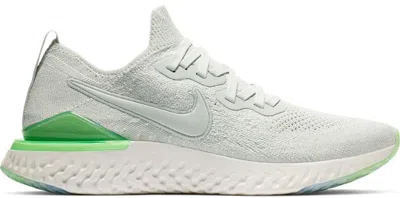 Pre-owned Nike Epic React Flyknit 2 (women's) Sneakers In Light Silver/lime Blast