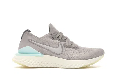 Pre-owned Nike Epic React Flyknit 2 (women's) Sneakers In Moon Particle/teal Tint/sail In Multi
