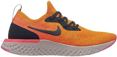 Pre-owned Nike Epic React Flyknit Sneakers In Black/orange In Multi