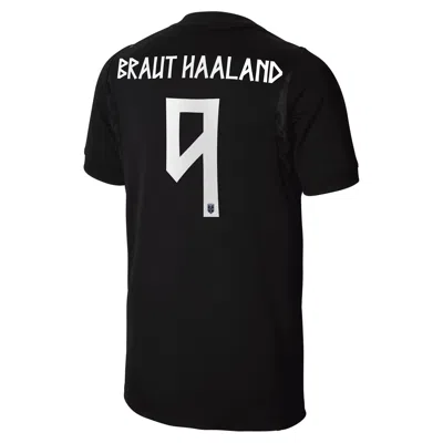 Nike Erling Braut Haaland Norway National Team 2026 Stadium Away Big Kids'  Dri-fit Soccer Jersey In Gray