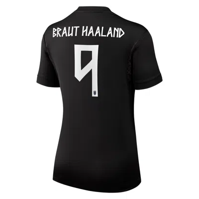 Nike Erling Braut Haaland Norway National Team 2026 Stadium Away  Women's Dri-fit Soccer Jersey In Gray