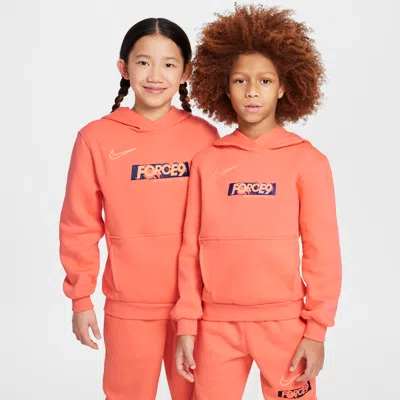 Nike Erling Haaland Club Fleece Big Kids' Hoodie In Pink