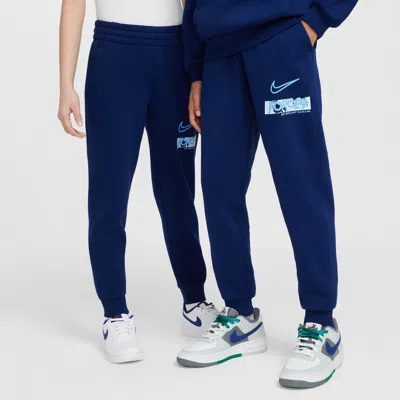 Nike Erling Haaland Club Fleece Big Kids' Jogger Pants In Blue