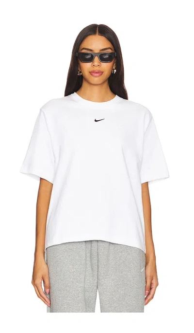 Nike Sportswear Rib Cotton Blend T-shirt In White