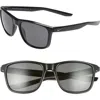 Nike Essential Endeavor 57mm Square Sunglasses In Black/grey