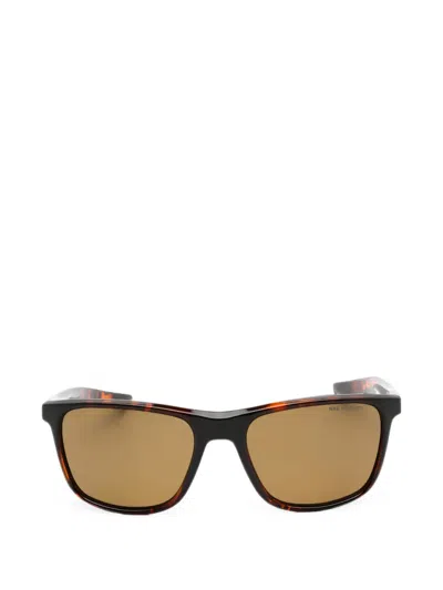 Nike Essential Endeavour Rectangle-frame Sunglasses In Brown