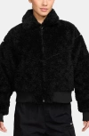 Nike Essential Faux Fur Bomber Jacket In Multi