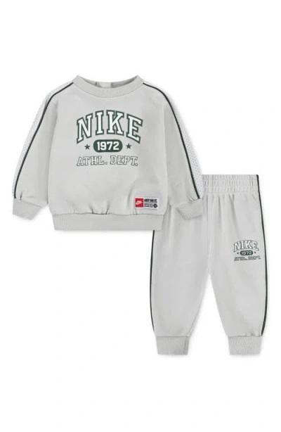 Nike Babies'  Essential Fleece Sweatshirt & Joggers Set In Gray