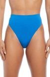Nike Essential High Waist Bikini Bottoms In Photo Blue