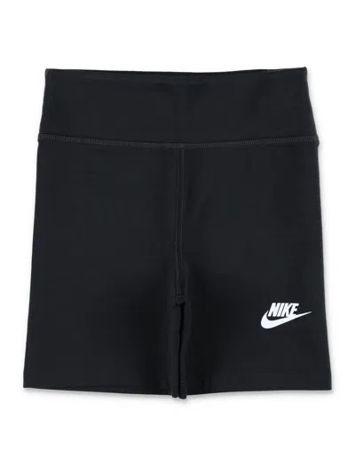 Nike Essential High-waisted Biker Shorts For Girls In Black