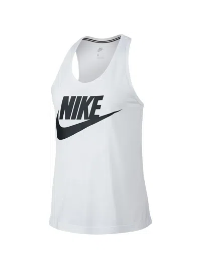Nike Essential Logo Tank Top In White