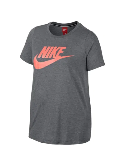 Nike Essential Logo-print T-shirt In Gray