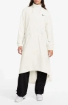 Nike Essential Longline Trench Coat In Sail/black