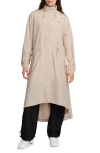 Nike Essential Longline Trench Coat In Sanddrift/ Metallic Copper