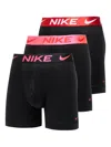 Nike Essential Micro Boxers (pack Of Three) In Black