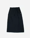 Nike Essential Mid-rise Woven Cargo Midi Skirt In Black