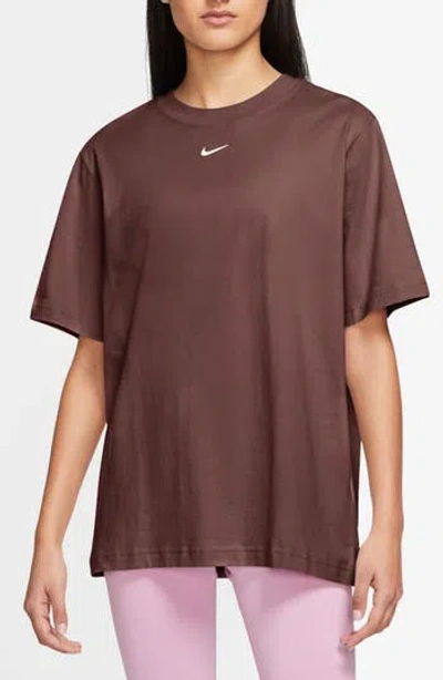 Nike Essential Oversize T-shirt In Brown