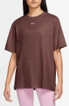 Nike Essential Oversize T-shirt In Brown
