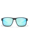 Nike Essential Venture 59mm Square Sunglasses In Matte Black/rage Green Prism