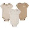 Nike Essentials 3-pack Assorted Bodysuits In Multi