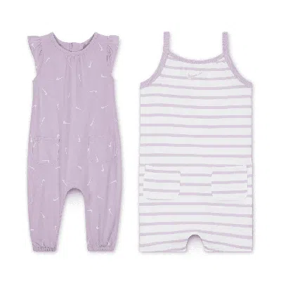 Nike Essentials Baby (0-9m) 2-pack Romper Set In Pink