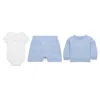 Nike Essentials Baby (0-9m) Crew And Shorts Set In Blue