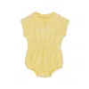 Nike Essentials Baby (0-9m) Jacquard Towel Terry Romper In Yellow